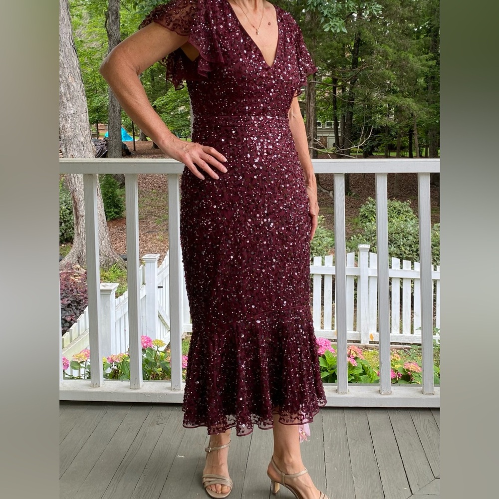 Garnet Mother of Bride Holiday Dress
